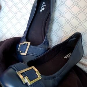 Abella Silver Buckle Business/Dress Flats